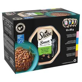 Repas en sauce pour chat adulte sélection mixte (1,02kg)