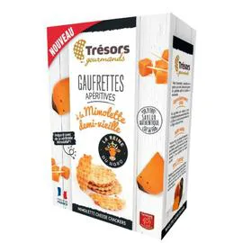 Gaufrettes apéritives à la mimolette demi-vieille (60g)