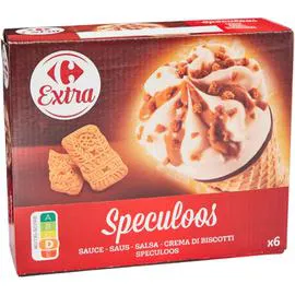 CARREFOUR EXTRA Glaces cônes spéculoos 4x108g