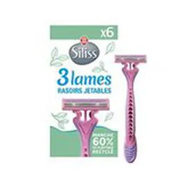MARQUE REPÈRE, SILISS Rasoirs jetables 3 lames x6
