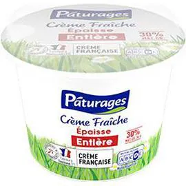 PÂTURAGES Crème fraîche épaisse entière 30% 197g