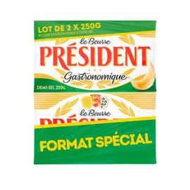 Beure Plaquette Gastro Demi-Sel 80% Mg (2x250g)