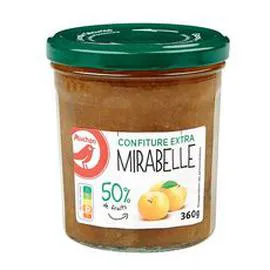 AUCHAN Confiture extra de mirabelles 360g