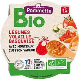 Légumes volaille basquaise BIO, dès 15 mois (250g)