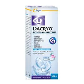 Entretien Des Lentilles 6-En-1 À Base D'Acide Hyaluronique Tout Type De Lentilles De Contact (360ml)