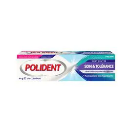 POLIDENT Crème Fixative Soin & Tolérance 0% 44g