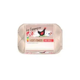 Oeufs fermier Label Rouge (x6)
