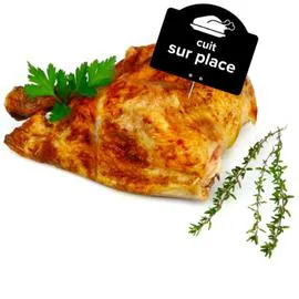 Quart de poulet rôti (l'unité)