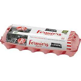 Oeufs fermiers Label Rouge de poules élevées en plein air (x12)