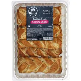 Feuilletés tressés tresse jambon emmental (6x120g)