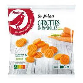 AUCHAN Carottes en rondelles 1kg