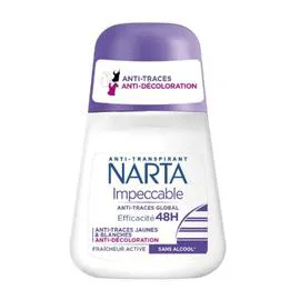 NARTA Déodorant Impeccable Anti-Traces Global et Anti-Décoloration 50ml