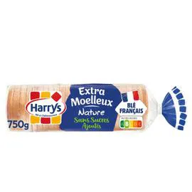 Pain de mie sans sucres ajoutés Extra Moelleux Nature (750g)