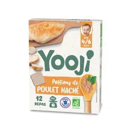 YOOJI Plat bébé bio dès 6 mois, poulet cuit 12x10g