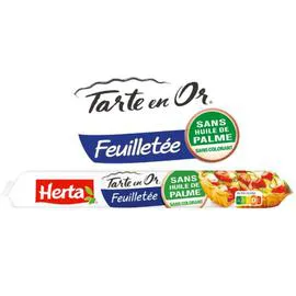 HERTA Pâte à tarte feuilletée sans huile de palme Tarte en Or 230g