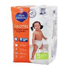 MARQUE REPÈRE, MOTS D'ENFANTS Culottes bébé T5 : 12/18kg - x20 changes x20