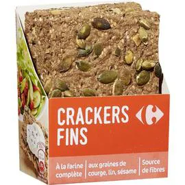 Biscuits crackers fins courge lin sésame (175g)