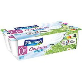 Yaourt brassé nature 0% MG (8x125g)