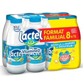 Lait demi-écrémé enrichi en vitamine D stérilisé UHT (8x1l)
