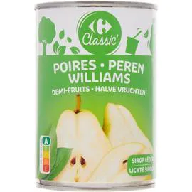 Fruits au sirop poires Williams (225g)