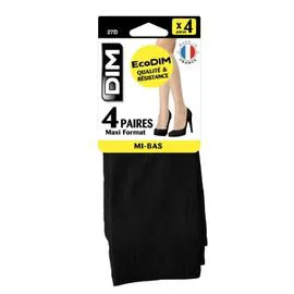 Mi-bas eco noirs 28D taille 35/41 x4 (x4)