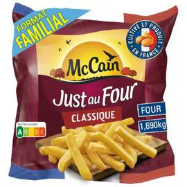 MCCAIN Frites just au four classique 1,69kg