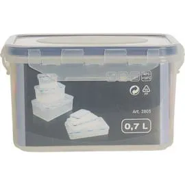 Boîte pour congélateur et micro-onde 0,7L, 4 clips (l'unité)