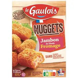 LE GAULOIS Nuggets dinde fromage 200g