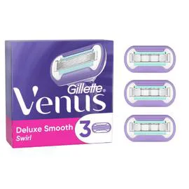 GILLETTE, VENUS Lames de Rasoir Deluxe Smooth Swirl x3