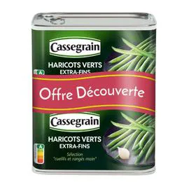 CASSEGRAIN Haricots verts Extra fin 2x220g