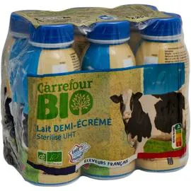 Lait bio demi-écrémé (6x25cl)