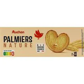 Palmiers nature biscuits feuilletés sachets fraîcheur (100g)