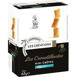 LES CRÉATIONS Mini crêpes Les Croustillantes Roquefort 65g
