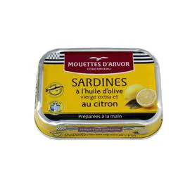 Sardines huile d'olive & citron (115g)