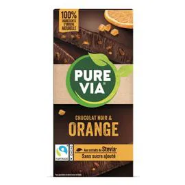 Tablette de chocolat noir orange (100g)
