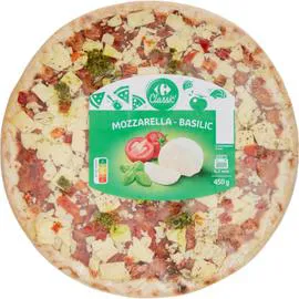 Pizza mozzarella basilic (450g)