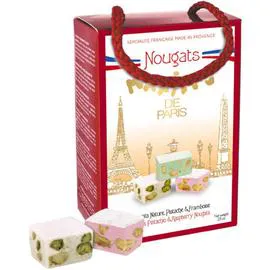 MAXIM'S DE PARIS Ballotin 12 Nougats Nature Pistache Et Framboise 80g