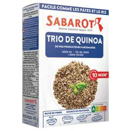 SABAROT Trio de quinoa (blanc,rouge,noir) 400g