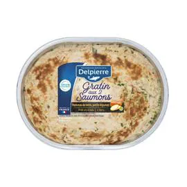 Plat cuisiné gratin aux deux saumon pomme de terre et petits légumes (600g)