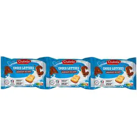 Biscuits Choco Lettres chocolat au lait (140g)