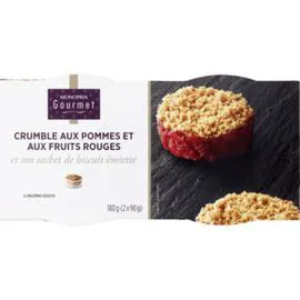 Crumble aux pommes et aux fruits rouges (2x90g)