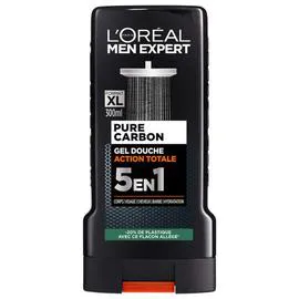 L'ORÉAL PARIS, MEN EXPERT Gel Douche Homme Action Totale 5en1 Pure Carbon 300ml