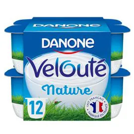 DANONE, VELOUTÉ Yaourt brassé nature 12x125g