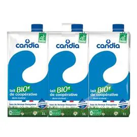 Lait demi-écrémé stérilisé UHT Bio (6x1l)