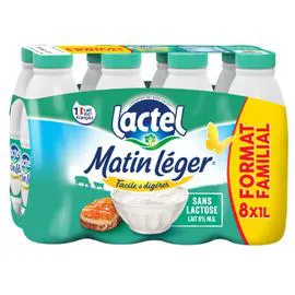 Lait Sans lactose UHT Ecrémé (8x1l)