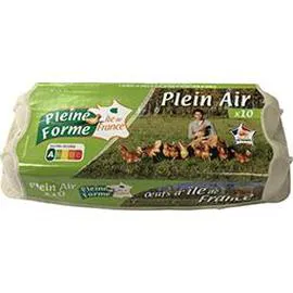 Oeufs plein air calibre moyen-gros (x10)