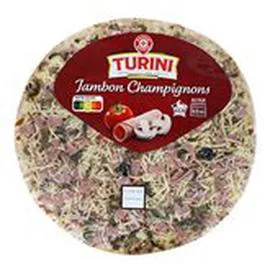 MARQUE REPÈRE, TURINI Pizza Jambon champignons 450g