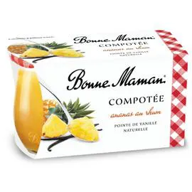 BONNE MAMAN Compotée ananas au rhum 2x130g
