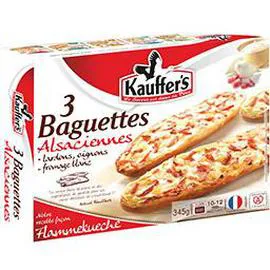 Baguettes Alsacienne Lardons oignons (3x115g)
