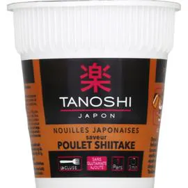 TANOSHI Cup nouilles japonaises instantanées saveur poulet shiitaké 65g